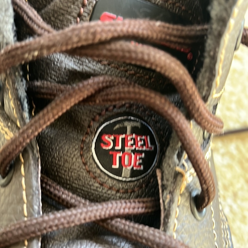 Like New Sketchers 11 Work Boots Brown Steel Toe - Picture 8 of 8